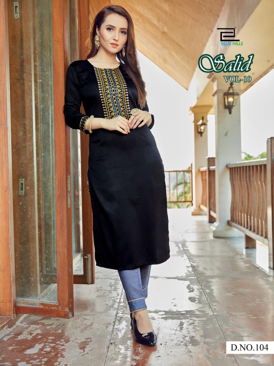 Blue Hills Solid Vol 10 Ethnic Wear Designer Kurti Catalog
