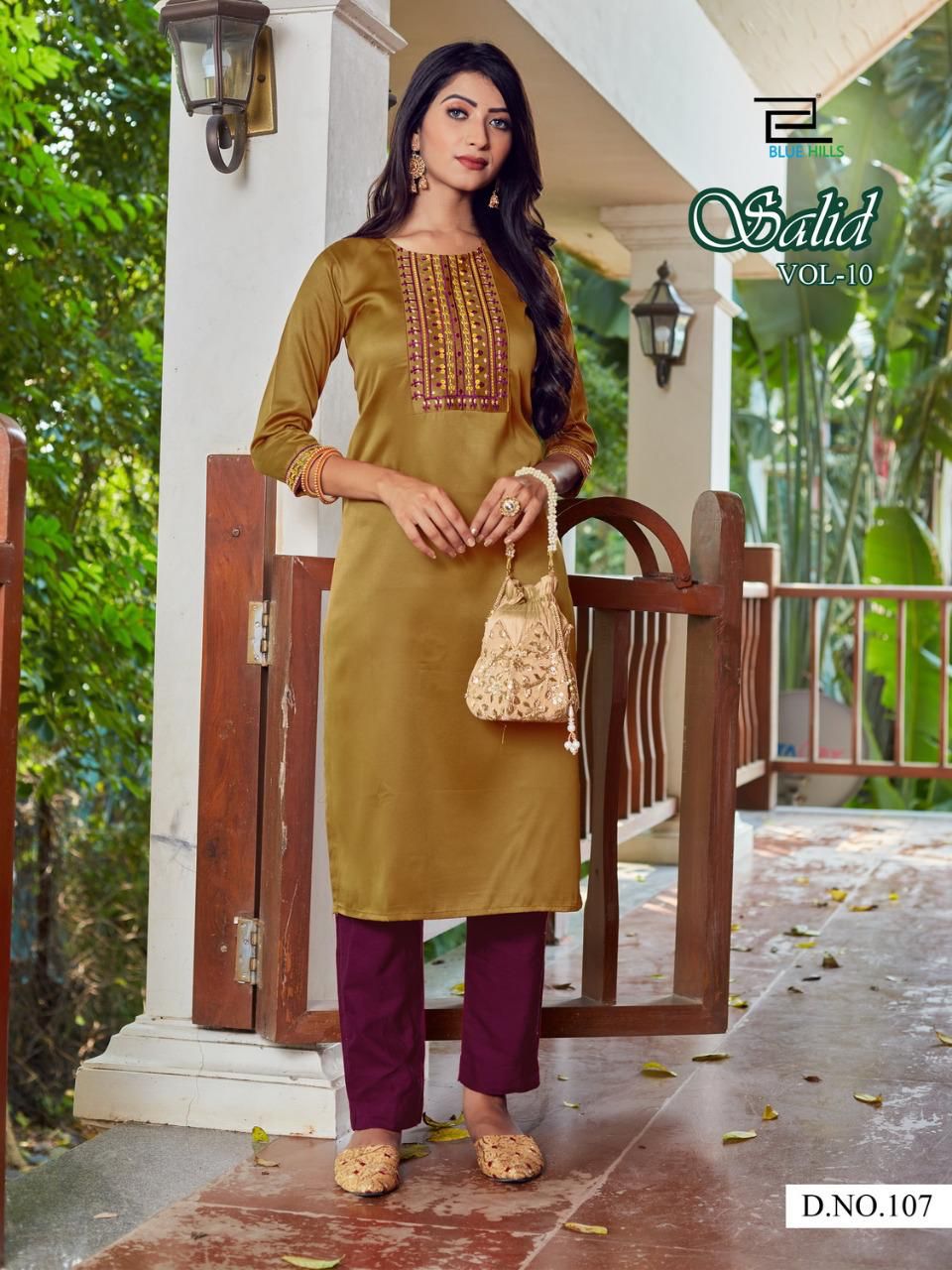 Blue Hills Solid Vol 10 Ethnic Wear Designer Kurti Catalog