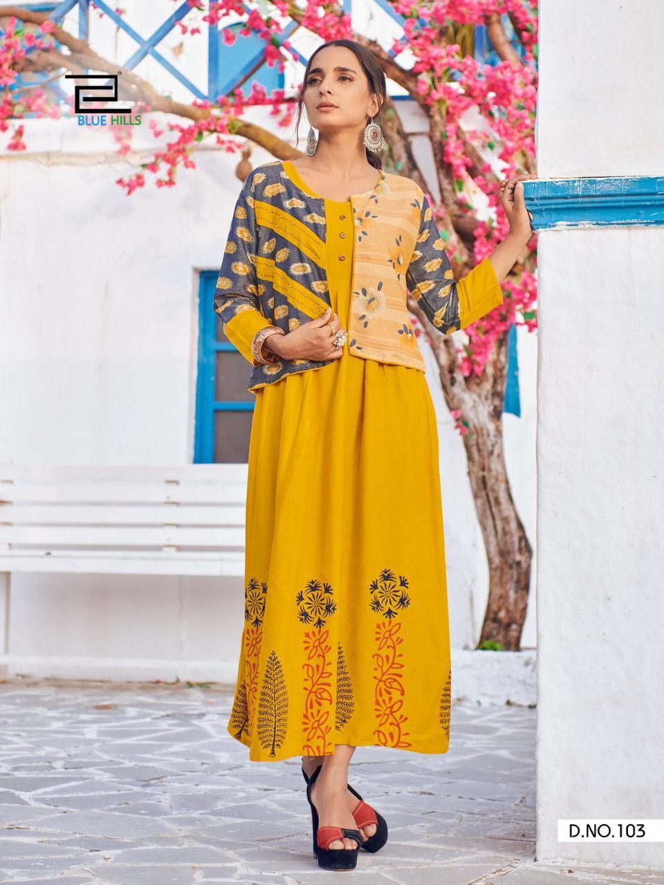 Blue Hills Trend Vol 15 Designer Printed Kurti Wholesale Surat Catalog