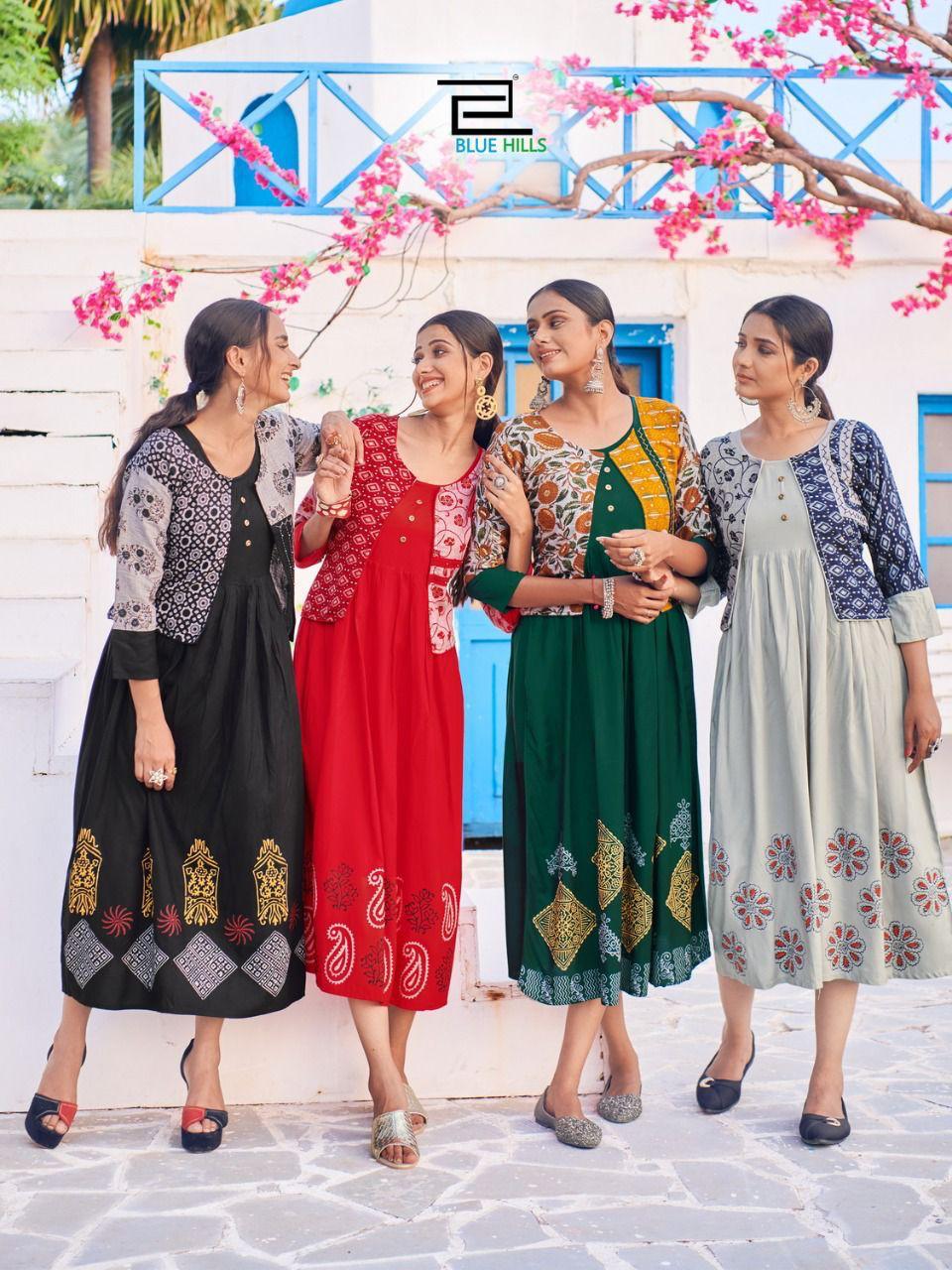 Blue Hills Trend Vol 15 Designer Printed Kurti Wholesale Surat Catalog