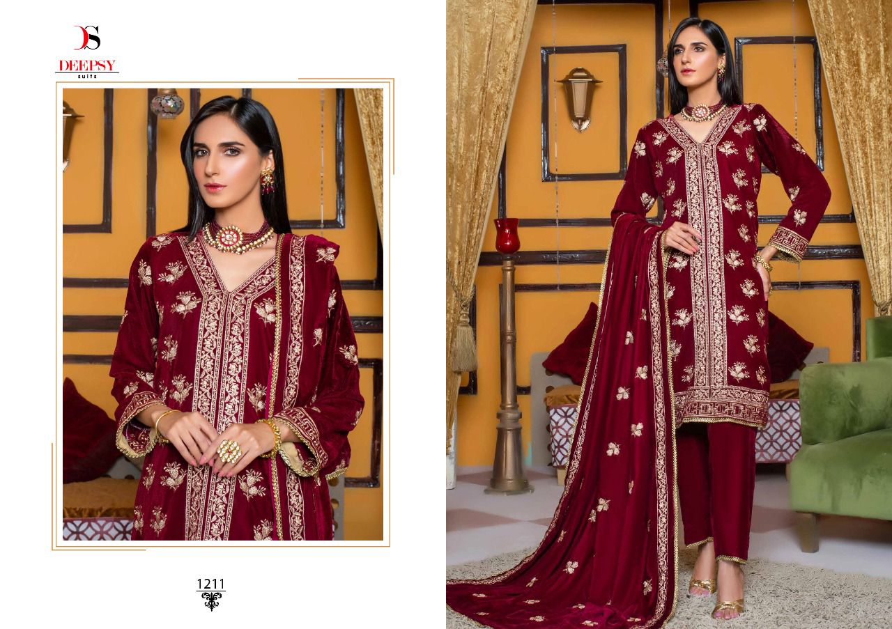 Deepsy Merakish Velvet Wear Pakistani Salwar Kameez Catalog