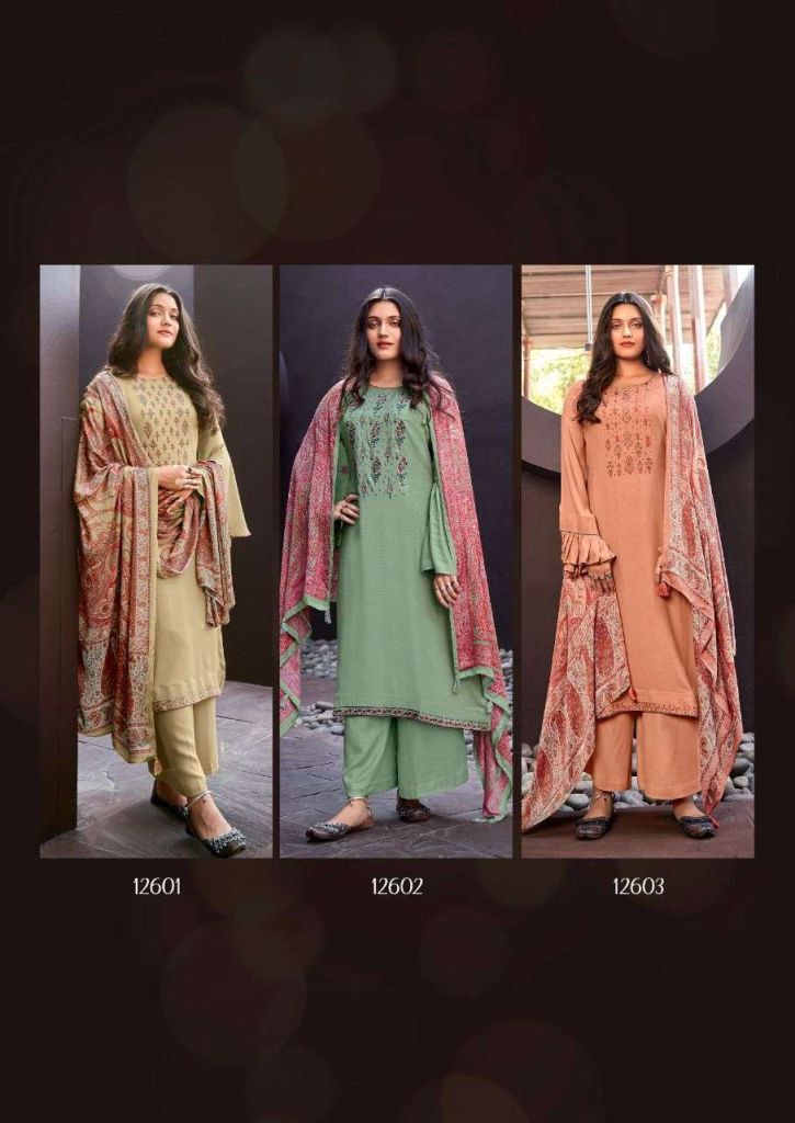 Deepsy Paisley Viscose Pashmina With Embroidery Work Dress Material Catalog