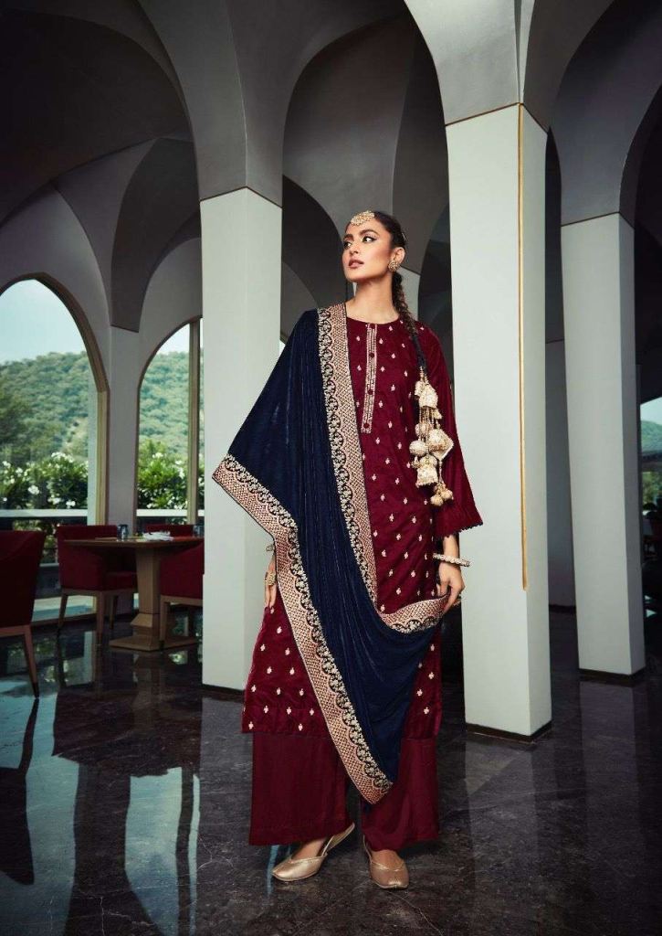 Deepsy Rungrez Velvet With Embroidery Work Winter Suits Catalog