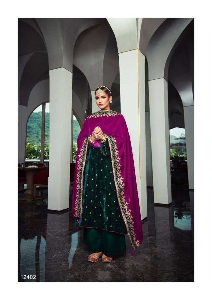 Deepsy Rungrez Velvet With Embroidery Work Winter Suits Catalog