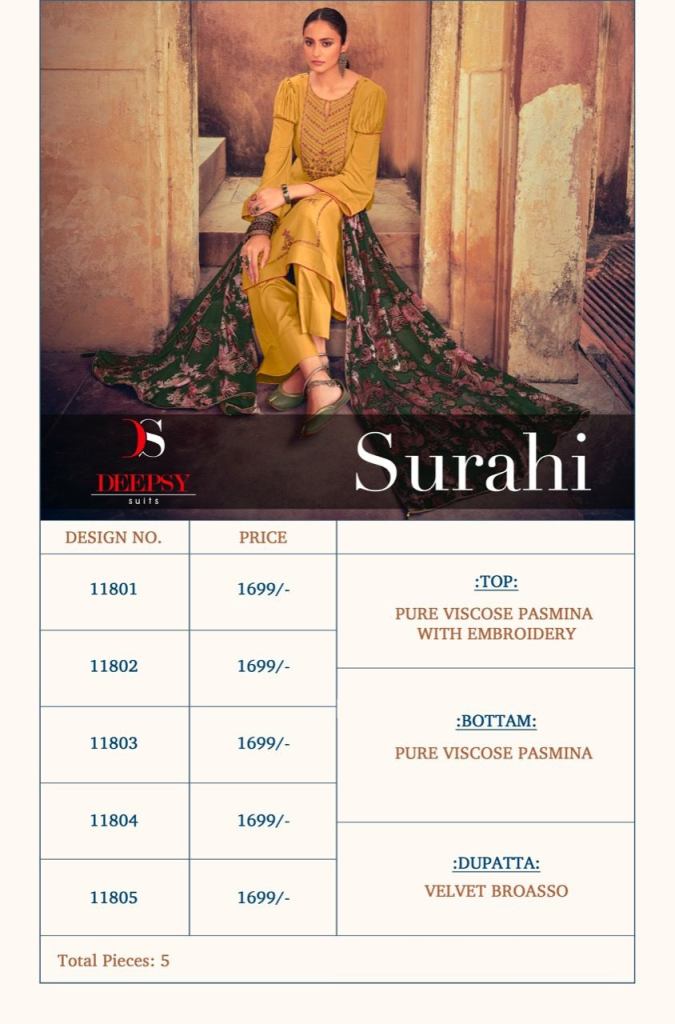 Deepsy Surahi Winter Wear Designer Pashmina Collection Winter Catalog