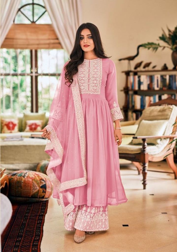 Eba Dil Noor Designer Party Wear Georgette Embroidery Salwar Suits Catalog