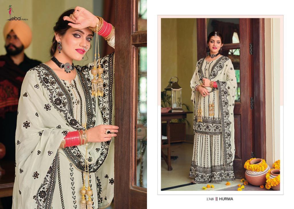 Eba Hurma Vol 36 Wedding Wear Embroidery Salwar Suits Catalog