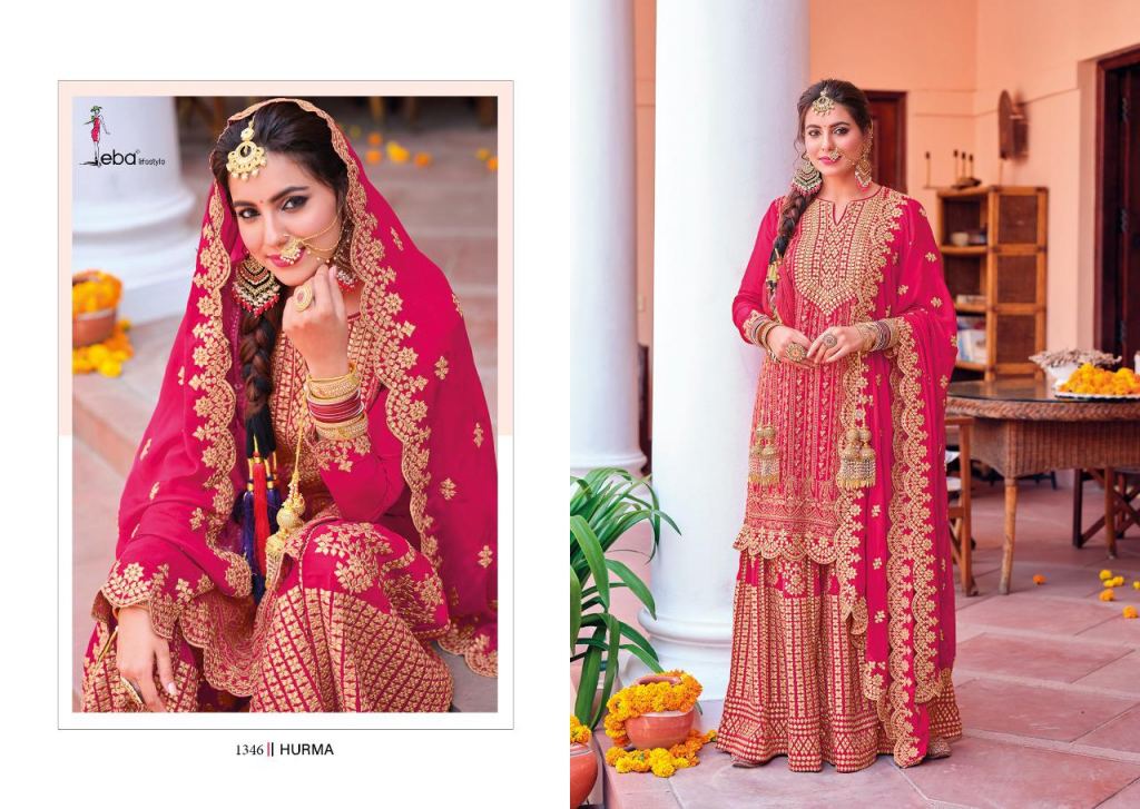 Eba Hurma Vol 36 Wedding Wear Embroidery Salwar Suits Catalog