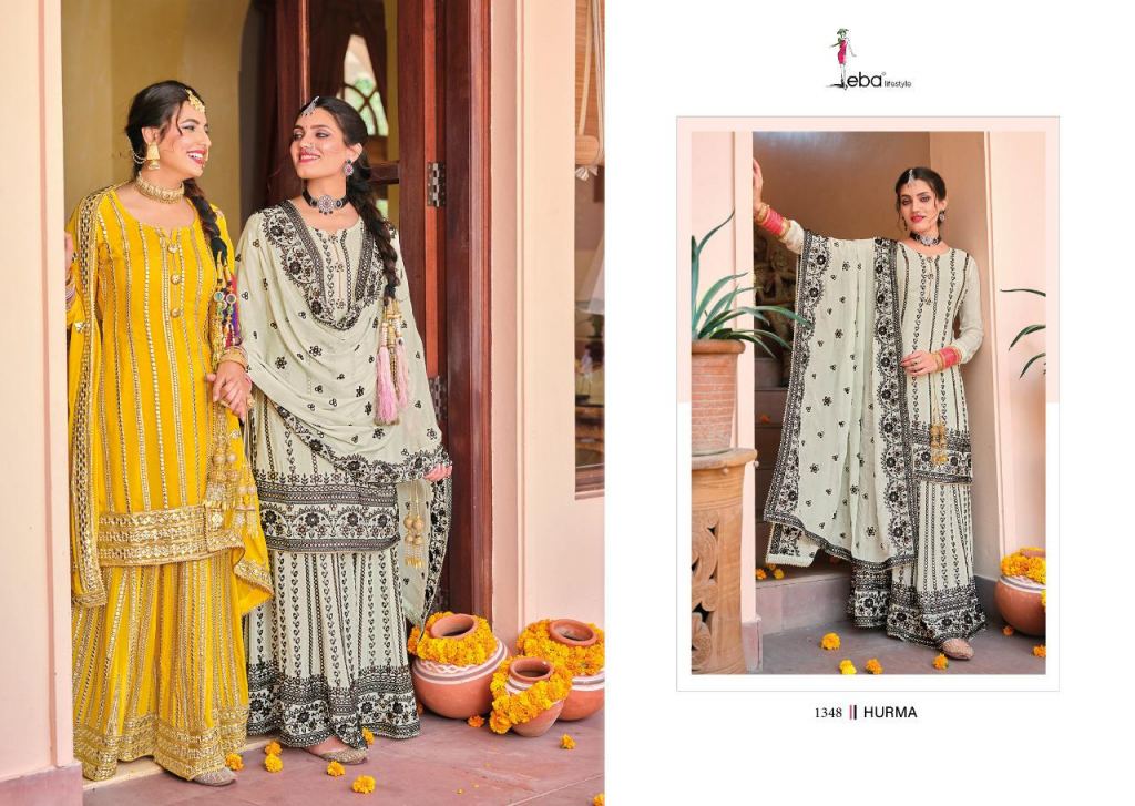 Eba Hurma Vol 36 Wedding Wear Embroidery Salwar Suits Catalog