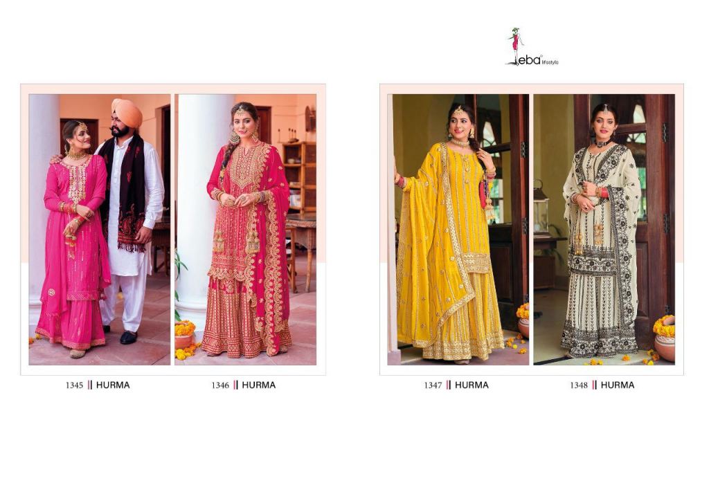 Eba Hurma Vol 36 Wedding Wear Embroidery Salwar Suits Catalog