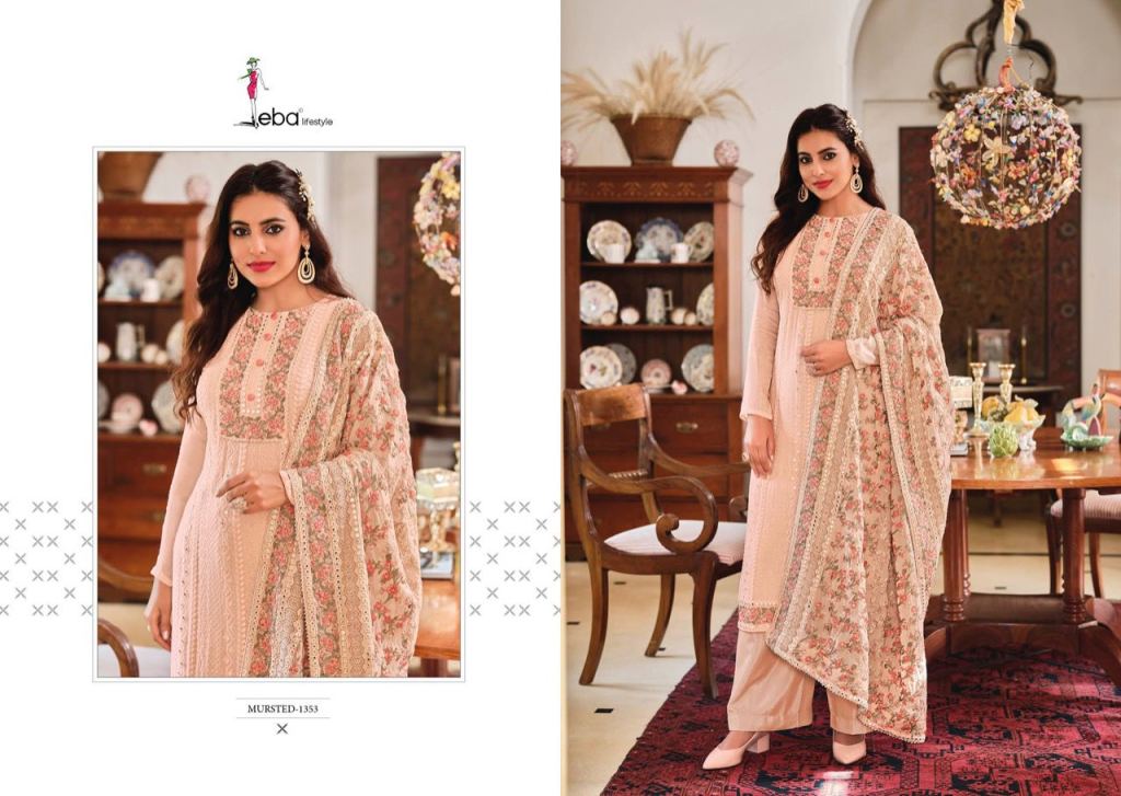 Eba Mustard Vol 2 Chinon Embroidered Salwar Suit