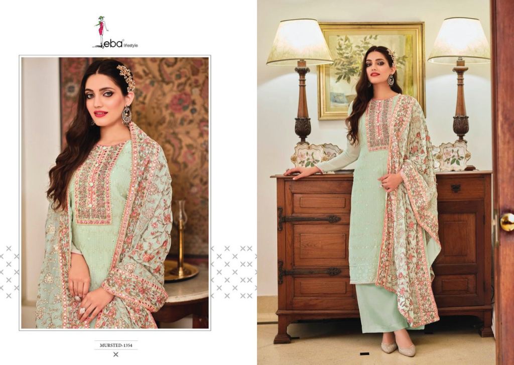 Eba Mustard Vol 2 Chinon Embroidered Salwar Suit