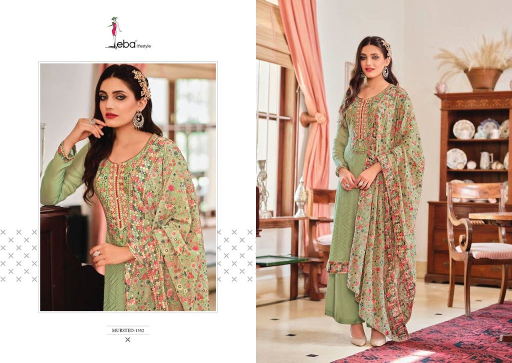 Eba Mustard Vol 2 Chinon Embroidered Salwar Suit