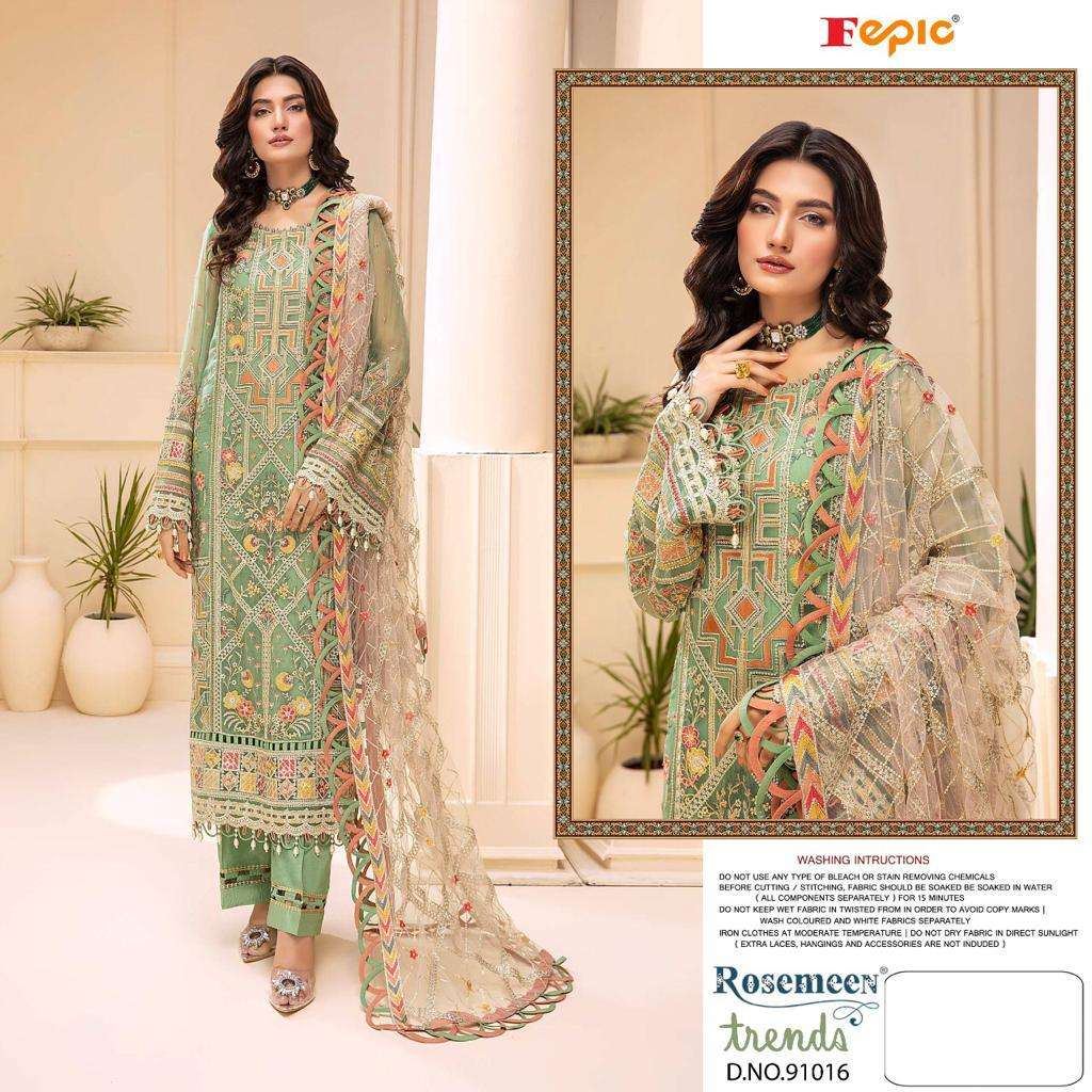 Fepic Rosemeen Trends Faux Georgette With Embroidered Pakistani Suits Catalog