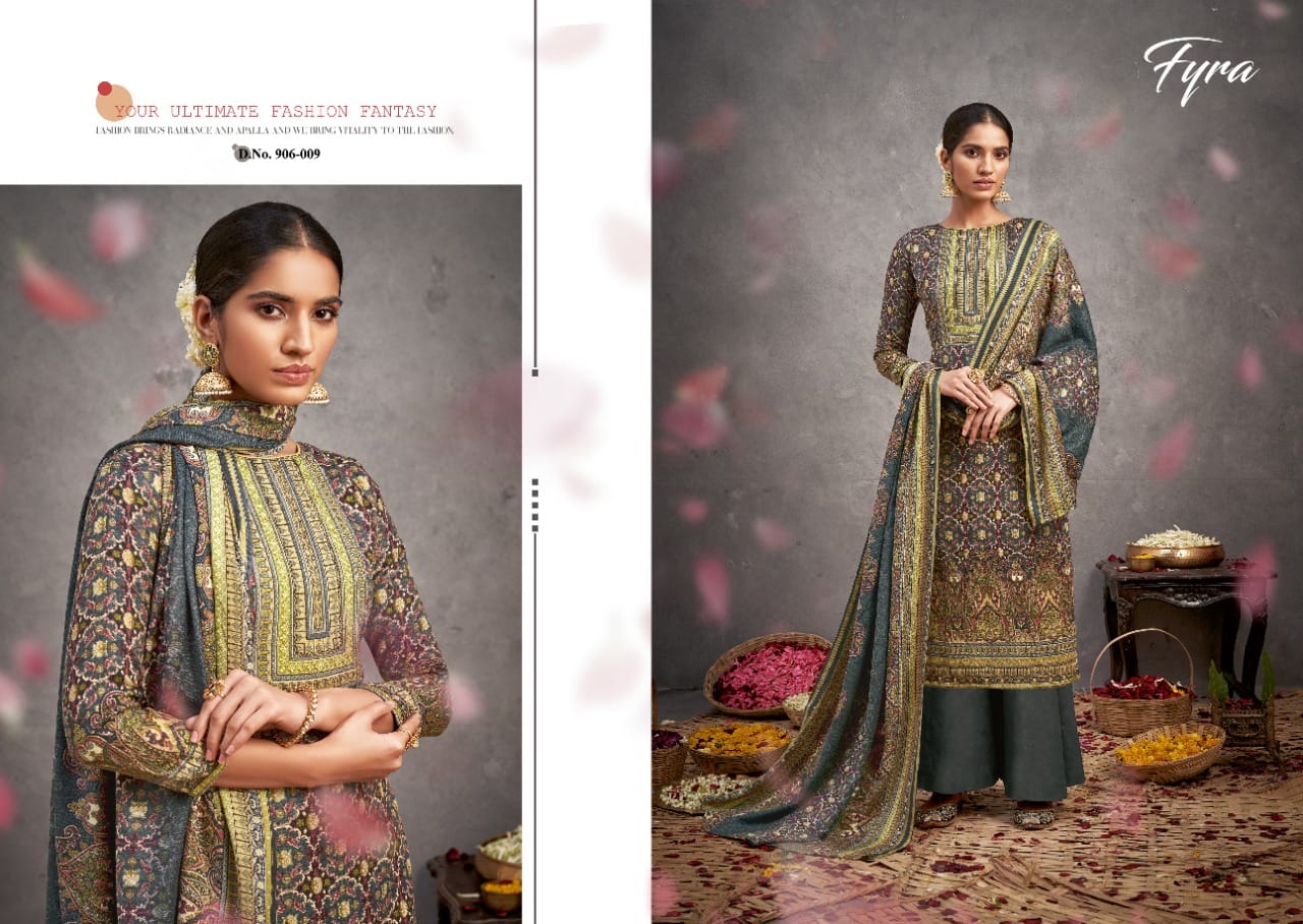 Fyra Kaani Designer Printed Pashmina Dress Material Catalog