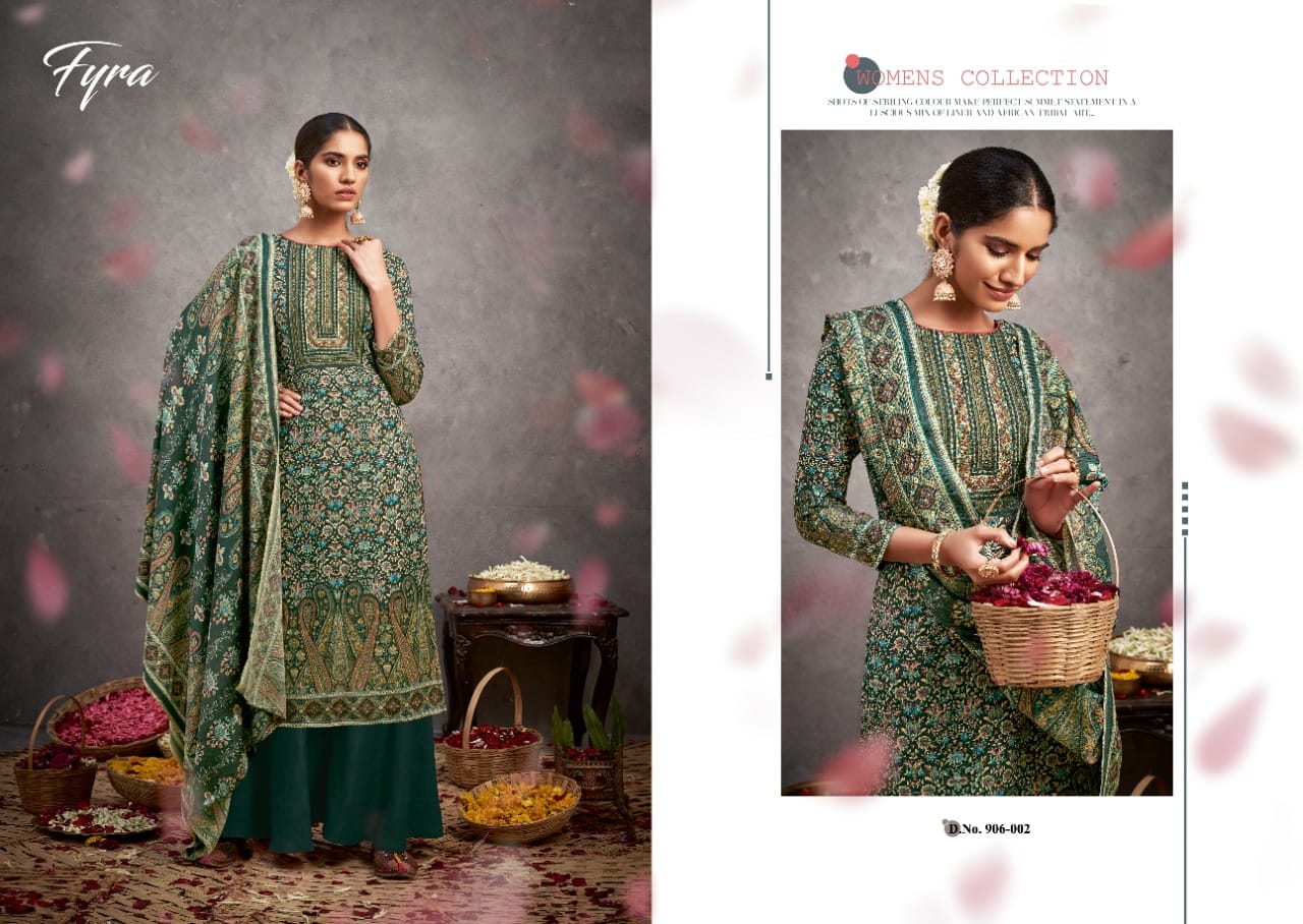Fyra Kaani Designer Printed Pashmina Dress Material Catalog