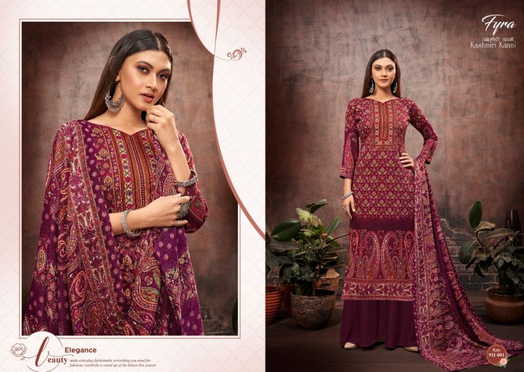 Fyra Kashmirl Kaani Wool Spun Pashmina Collection