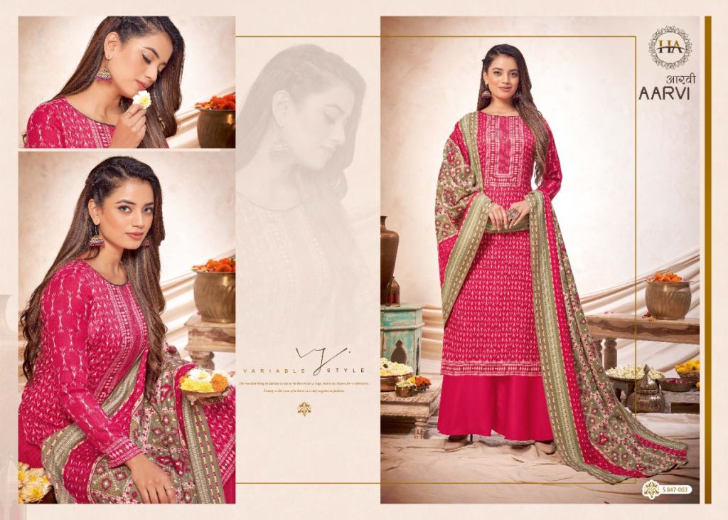 Harshit Aarvi Pashmina Designer Dress Material Catalog