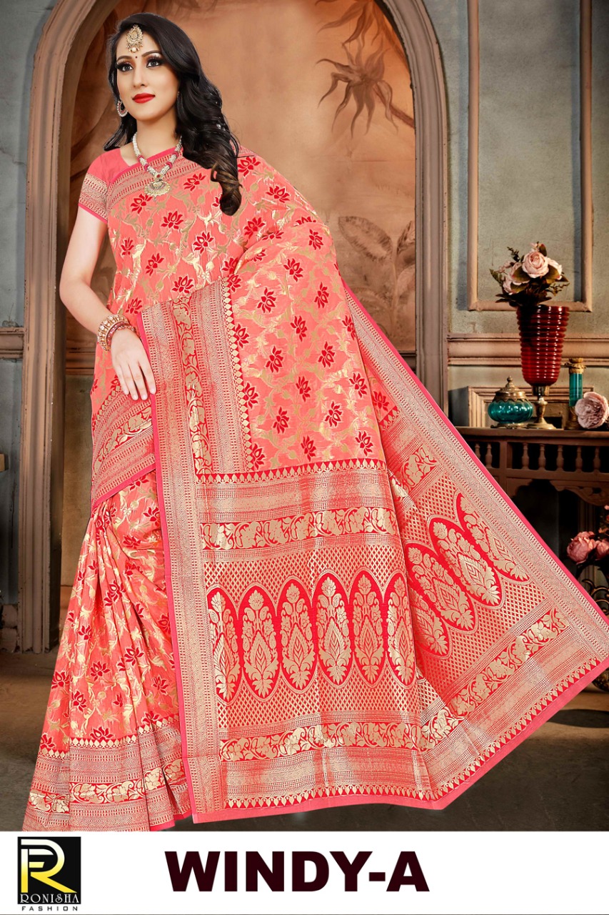 Ranjna Windy Ethnik Wear Cotton Weaving Saree Collecton