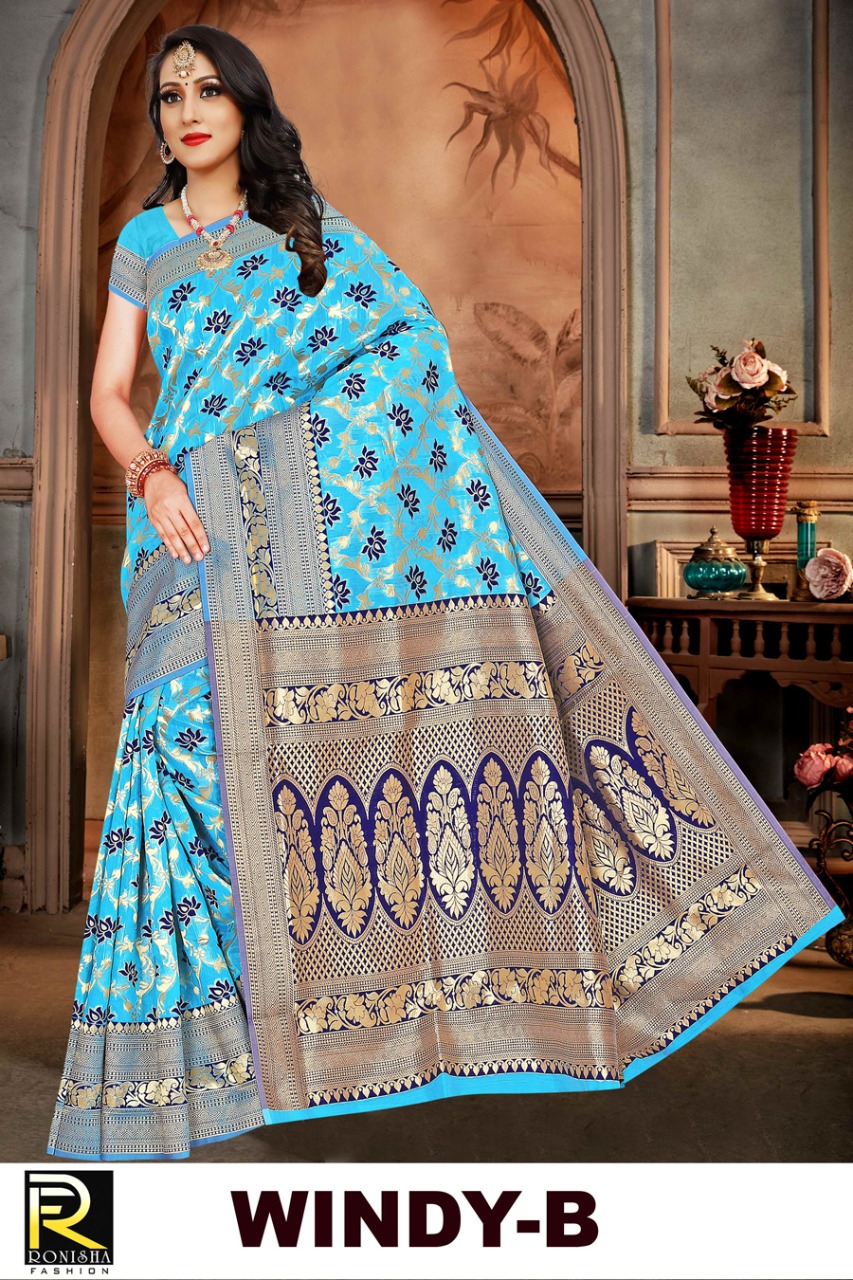 Ranjna Windy Ethnik Wear Cotton Weaving Saree Collecton