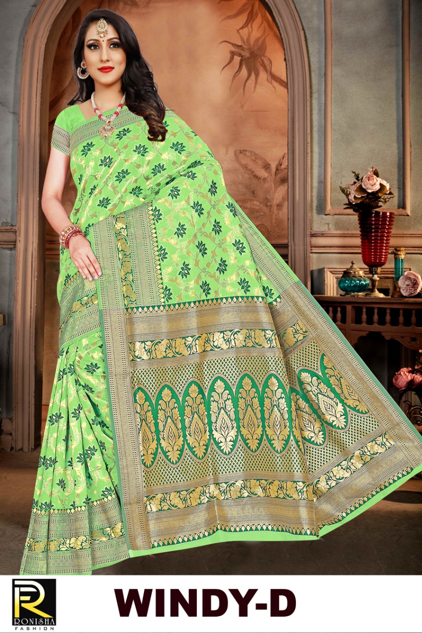 Ranjna Windy Ethnik Wear Cotton Weaving Saree Collecton