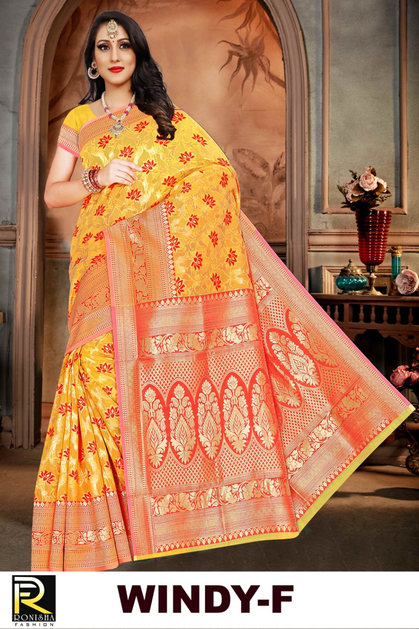 Ranjna Windy Ethnik Wear Cotton Weaving Saree Collecton