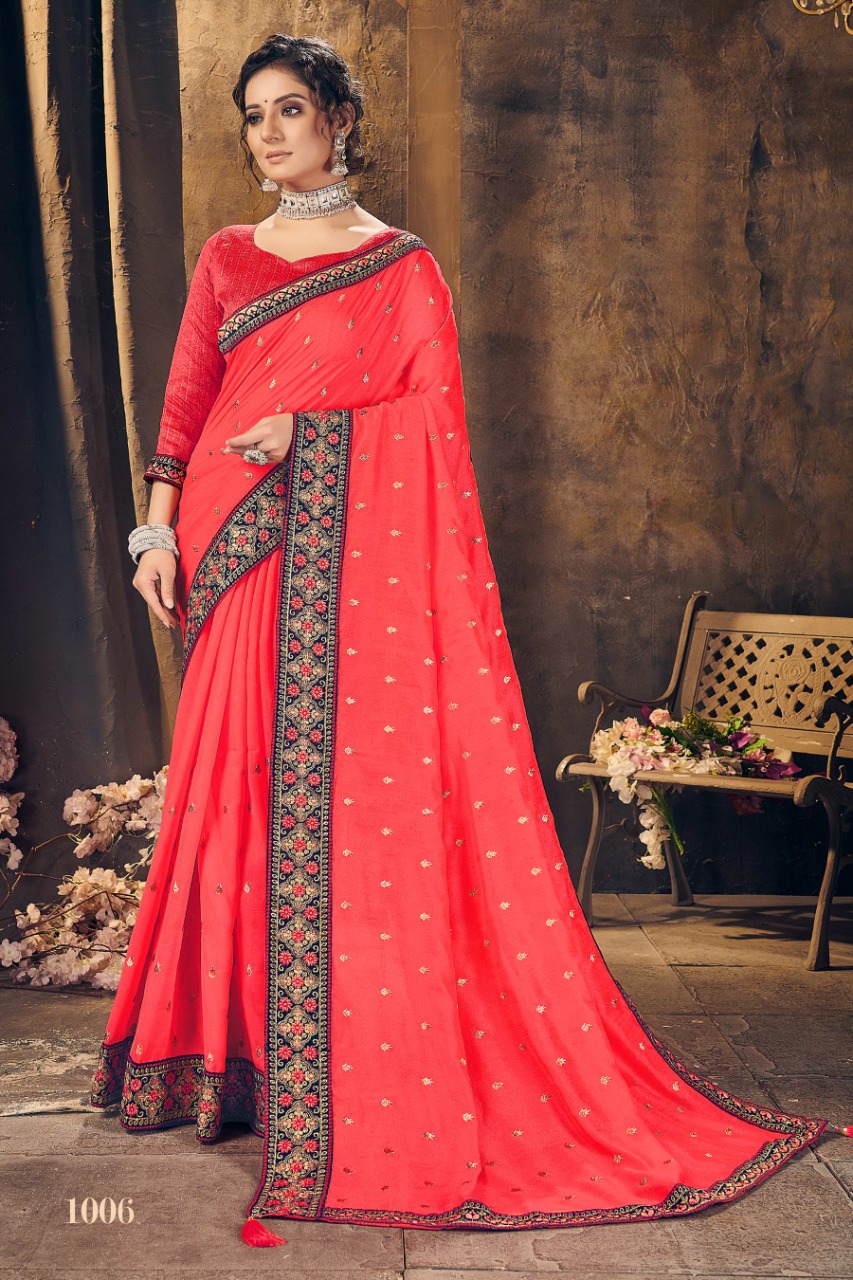 Ranjna Kavvya Worked Border Butti  Fastive Wear Super Hit Collecton
