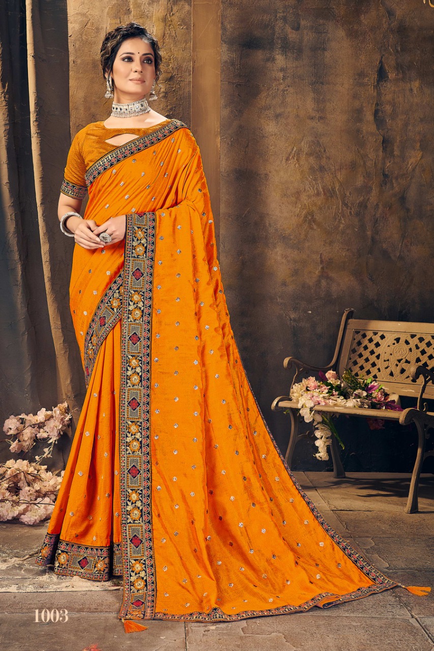 Ranjna Kavvya Worked Border Butti  Fastive Wear Super Hit Collecton