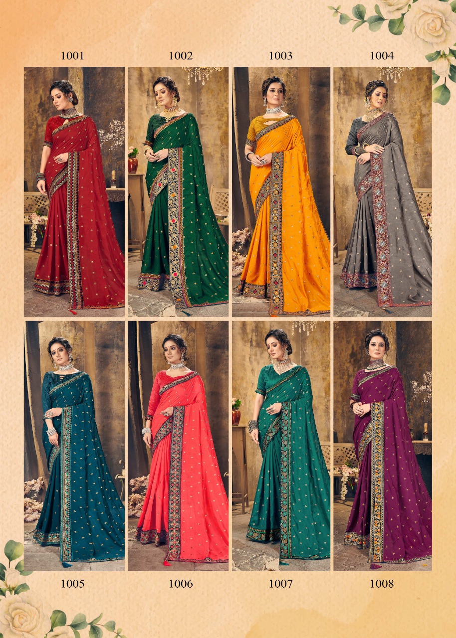 Ranjna Kavvya Worked Border Butti  Fastive Wear Super Hit Collecton