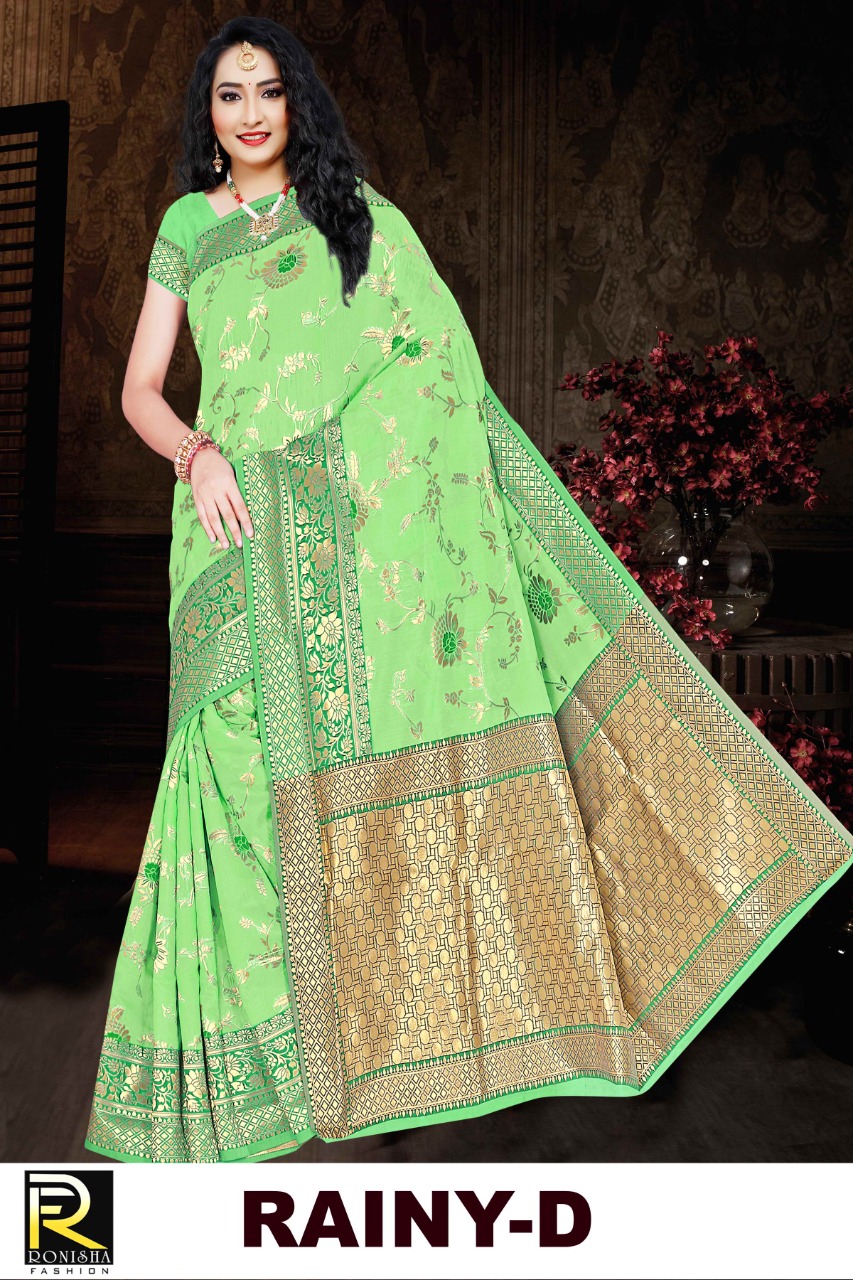 Ranjna Rainy Soft Cotton Formal Wear Designer Saree Collction