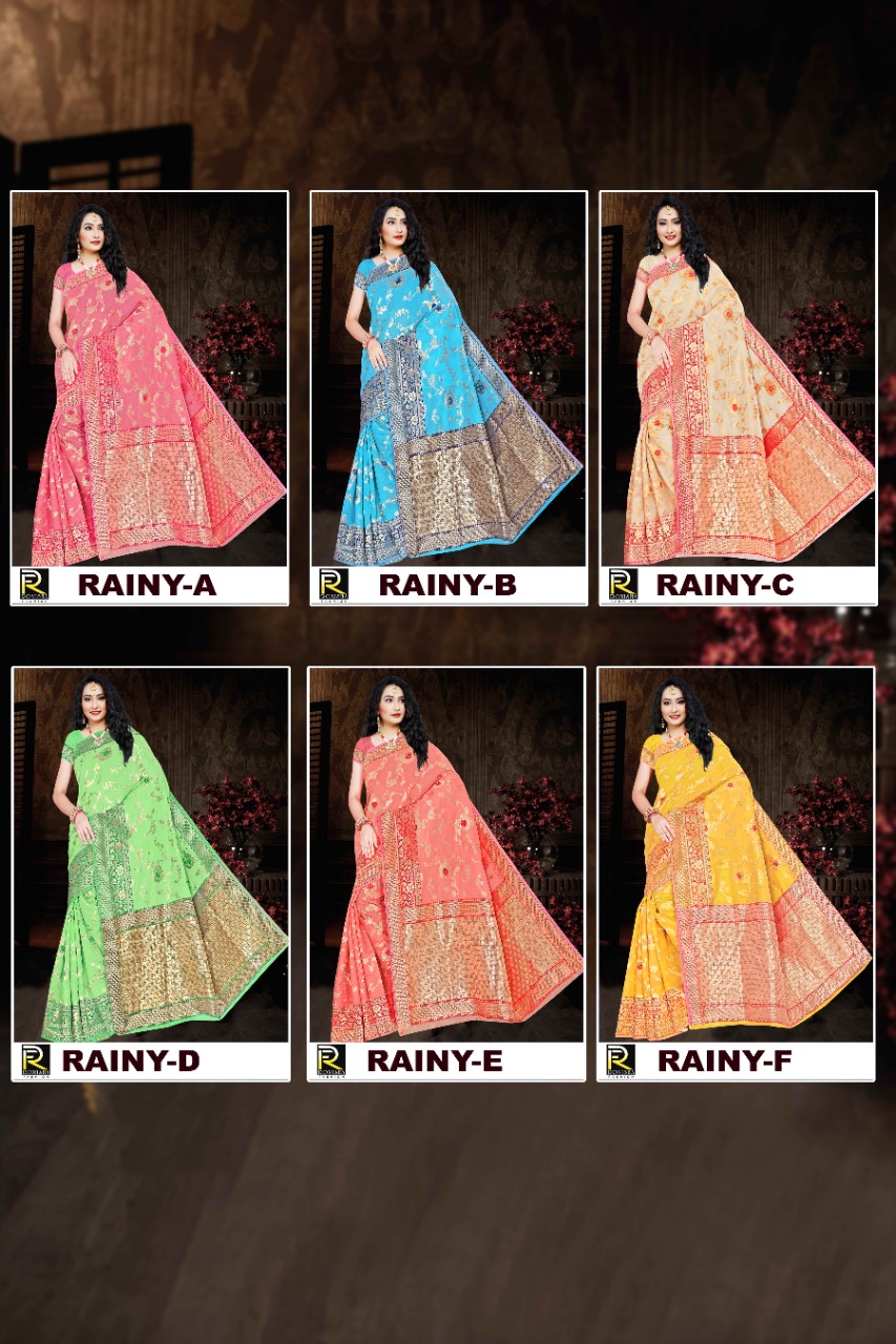 Ranjna Rainy Soft Cotton Formal Wear Designer Saree Collction