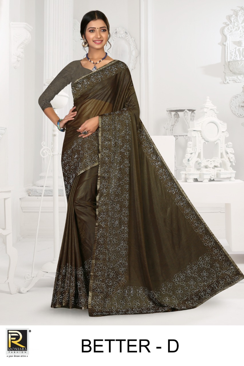 Ranjna Better Siroski Diamond Panel Party Wear Saree Collection Wholesale Shop