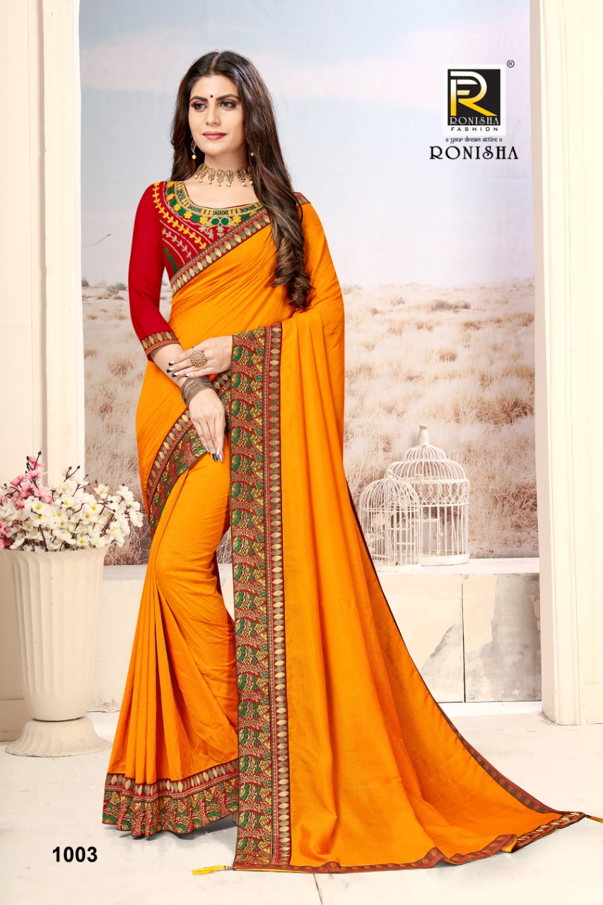 Ranjna Jain Tara Fancy Border Work Blouse Occasional Wear Saree Collction
