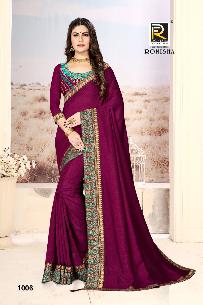 Ranjna Jain Tara Fancy Border Work Blouse Occasional Wear Saree Collction
