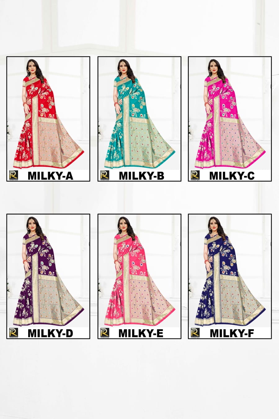 Ranjna Milky Casual Wear Silk Saree Collection Online Shop