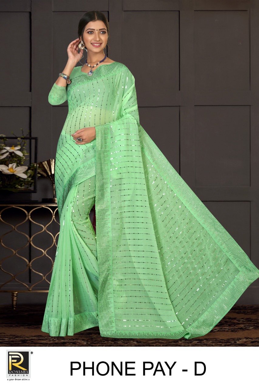 Ranjna Phone Pay Siroski Border Traditional Wear Saree Collction