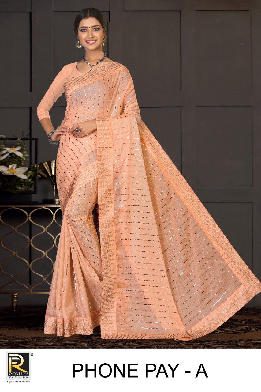 Ranjna Phone Pay Siroski Border Traditional Wear Saree Collction