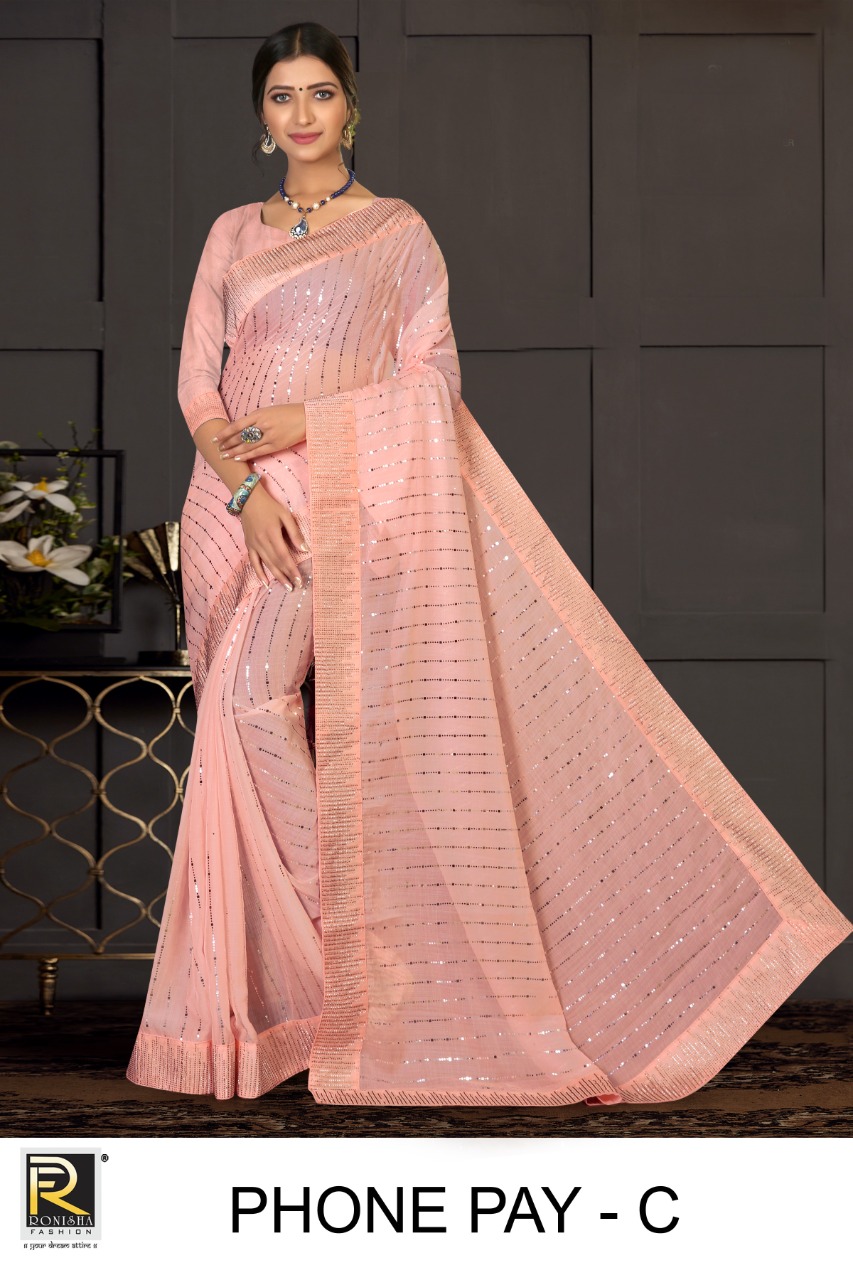 Ranjna Phone Pay Siroski Border Traditional Wear Saree Collction