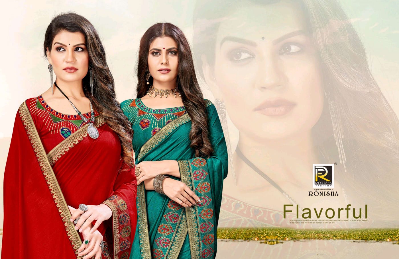 Ranjna Festive Fancy Border Work Blouse Vichitra Silk Saree Collction