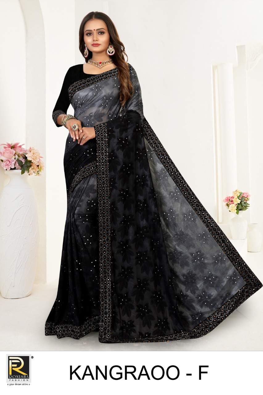 Ranjna Kangraoo Siroski Diamond Border Heavy Stone Designer Collection