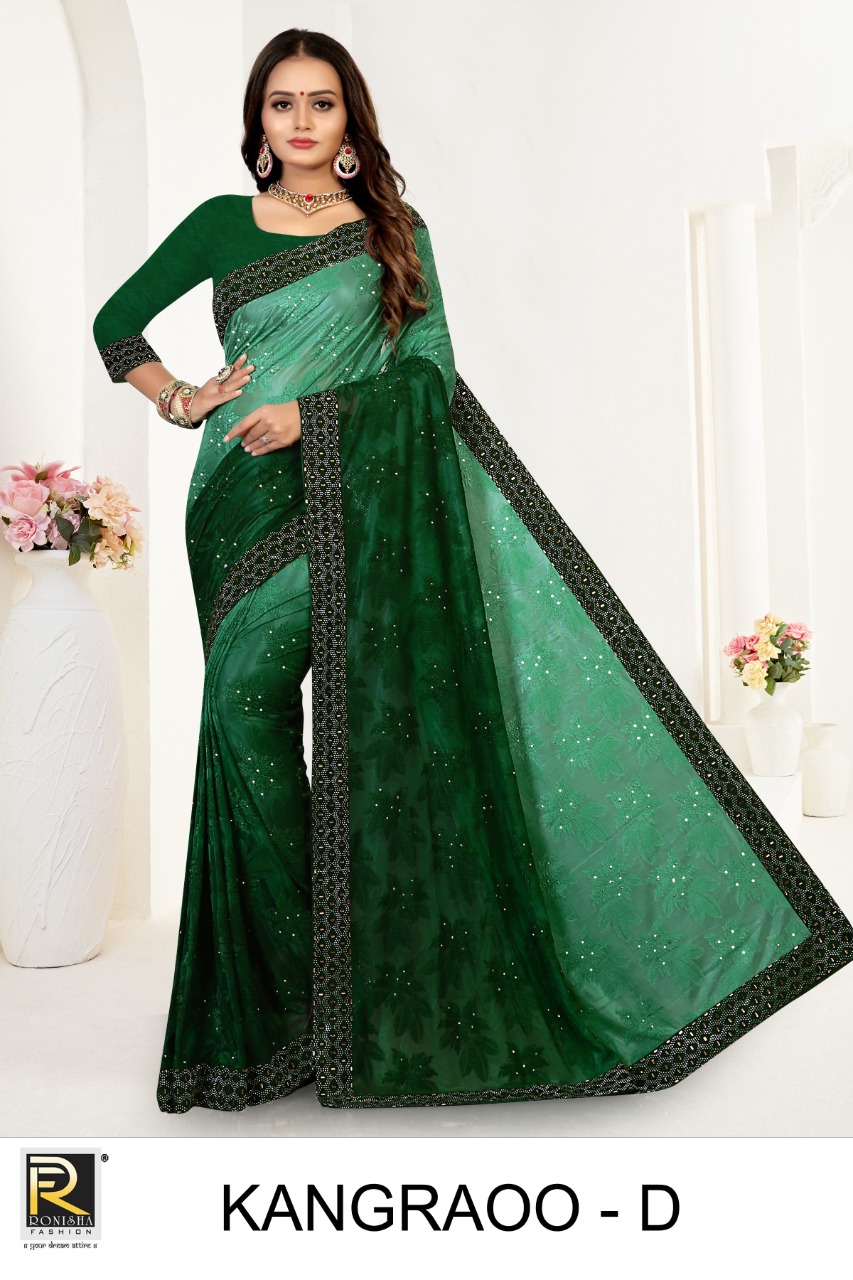 Ranjna Kangraoo Siroski Diamond Border Heavy Stone Designer Collection