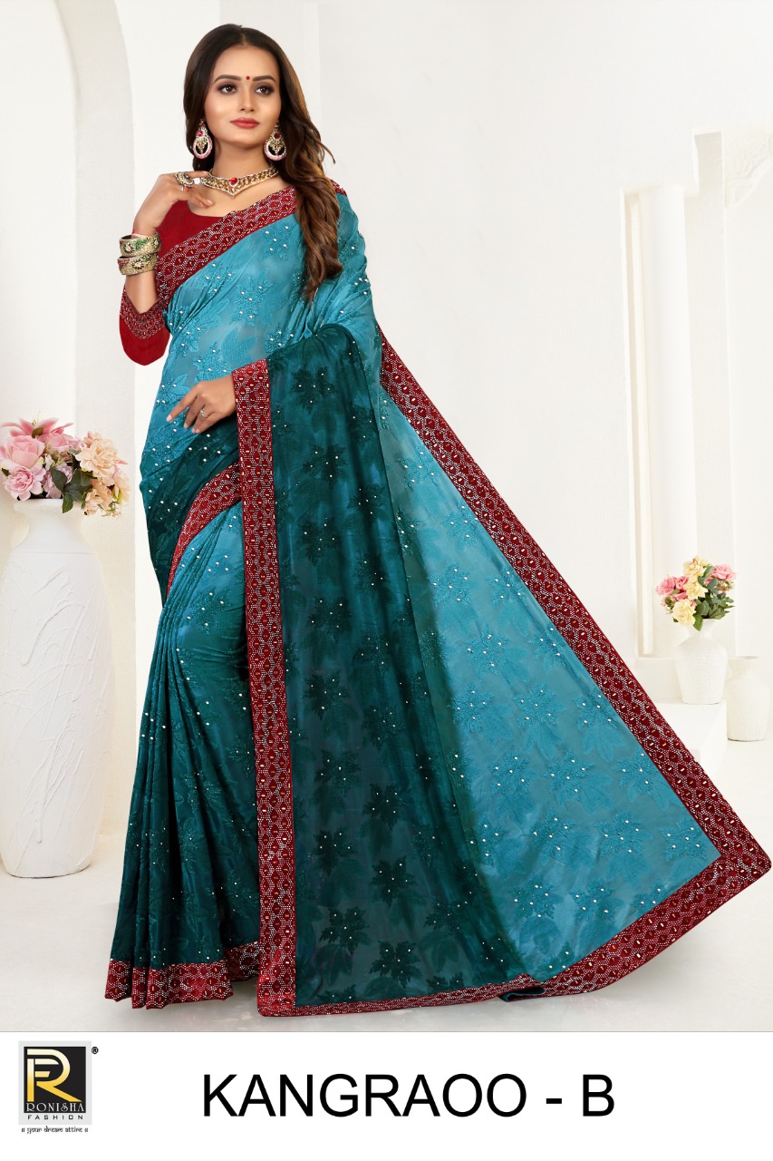 Ranjna Kangraoo Siroski Diamond Border Heavy Stone Designer Collection