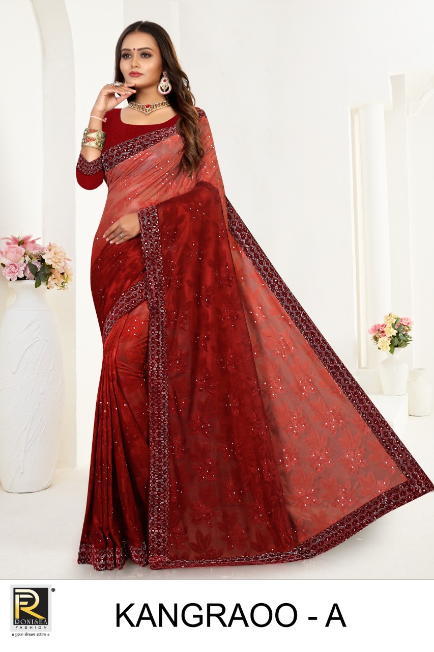 Ranjna Kangraoo Siroski Diamond Border Heavy Stone Designer Collection