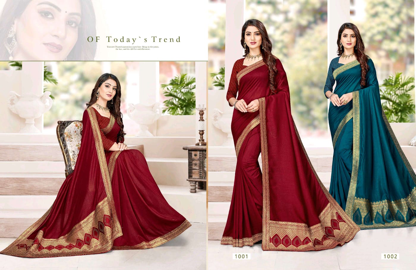 Ranjna Kalavati Fancy Border Box Pallu Siroski Diamond Exclusive Collection