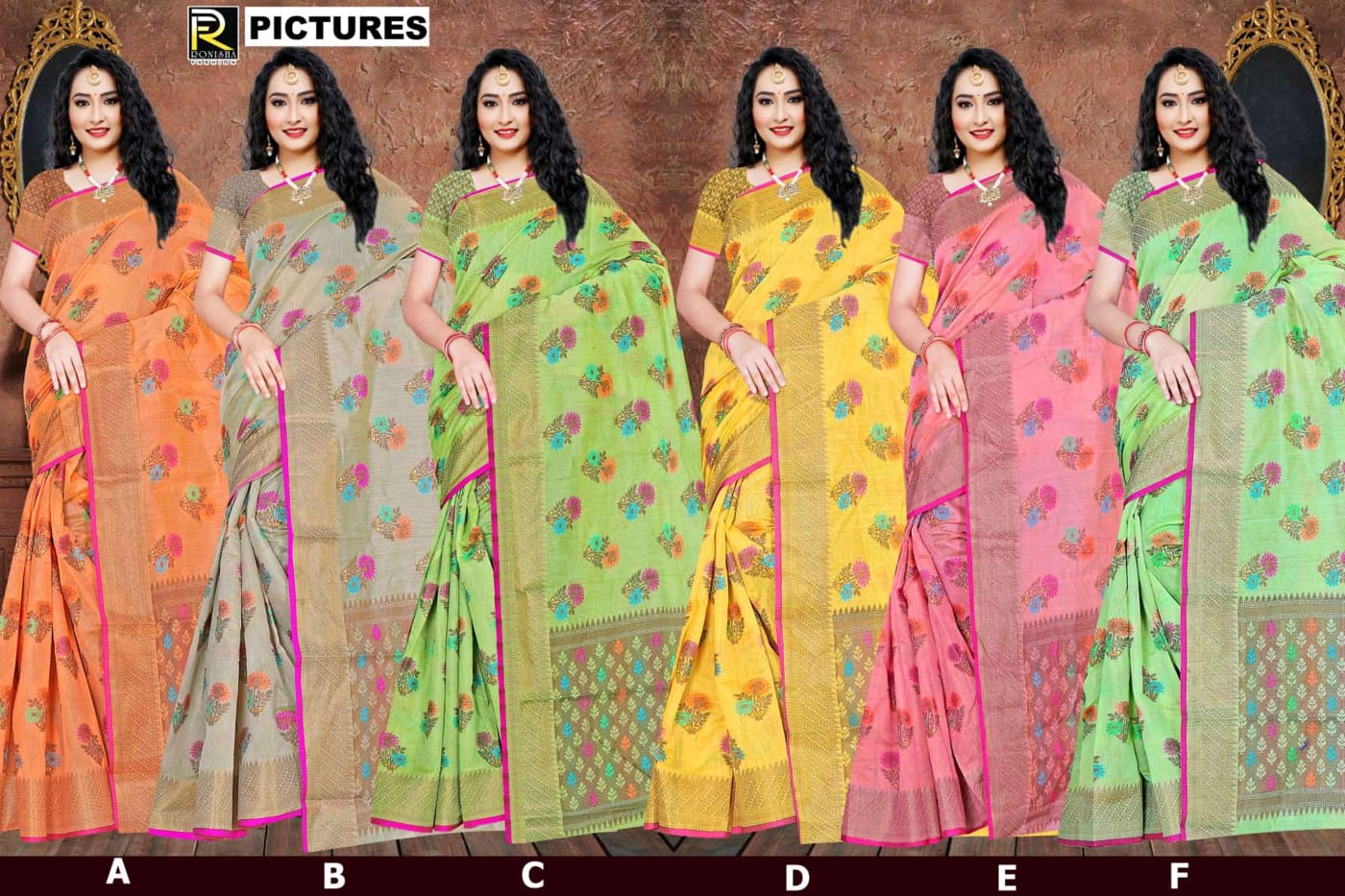 Ranjna Pictures Casual Wear Cotton Weaving Designer Saree Collecton
