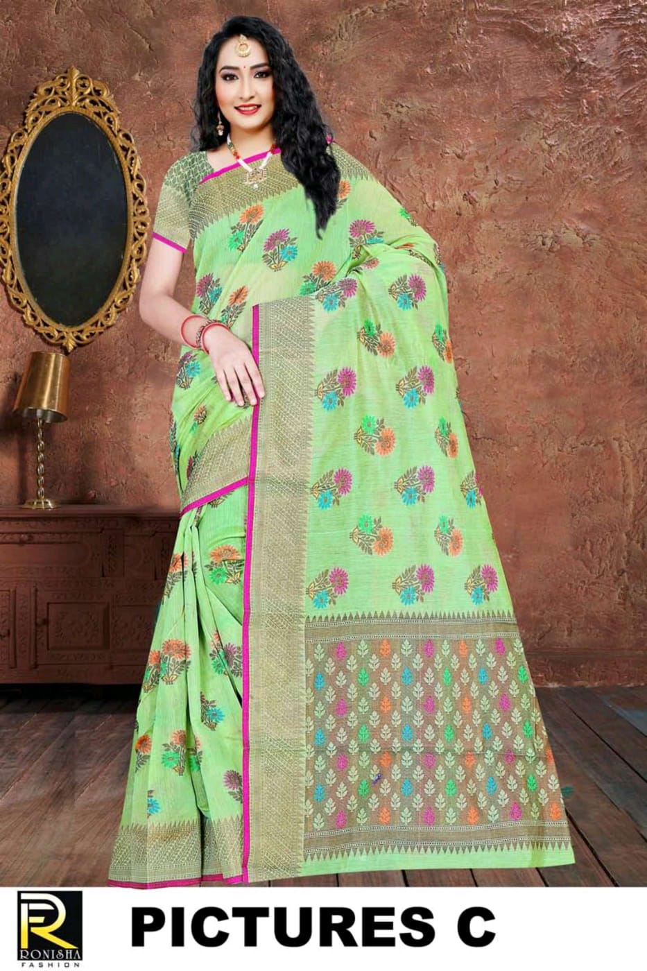 Ranjna Pictures Casual Wear Cotton Weaving Designer Saree Collecton