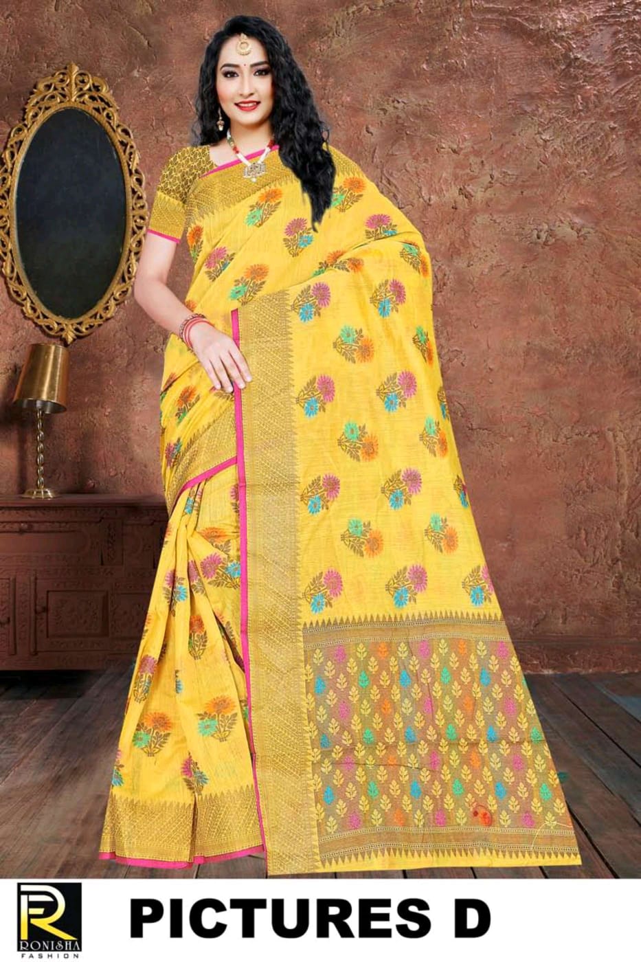 Ranjna Pictures Casual Wear Cotton Weaving Designer Saree Collecton