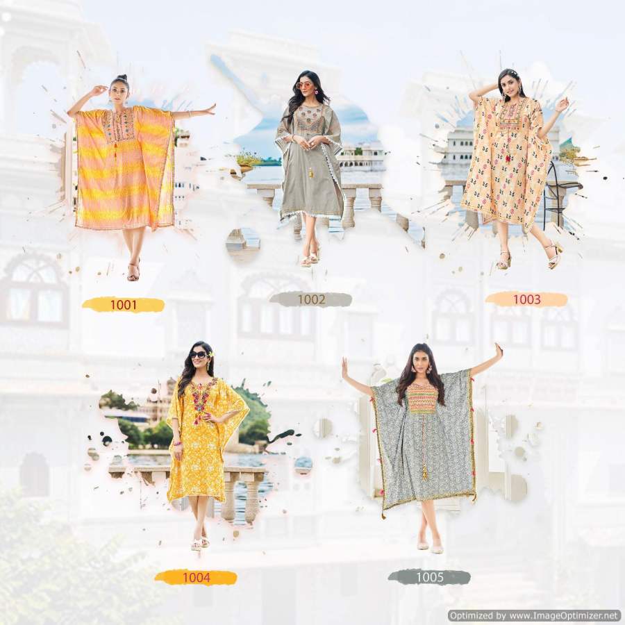 Kajal Style Cocktail Vol 1 Fancy Wear Kaftan Kurti Catalog