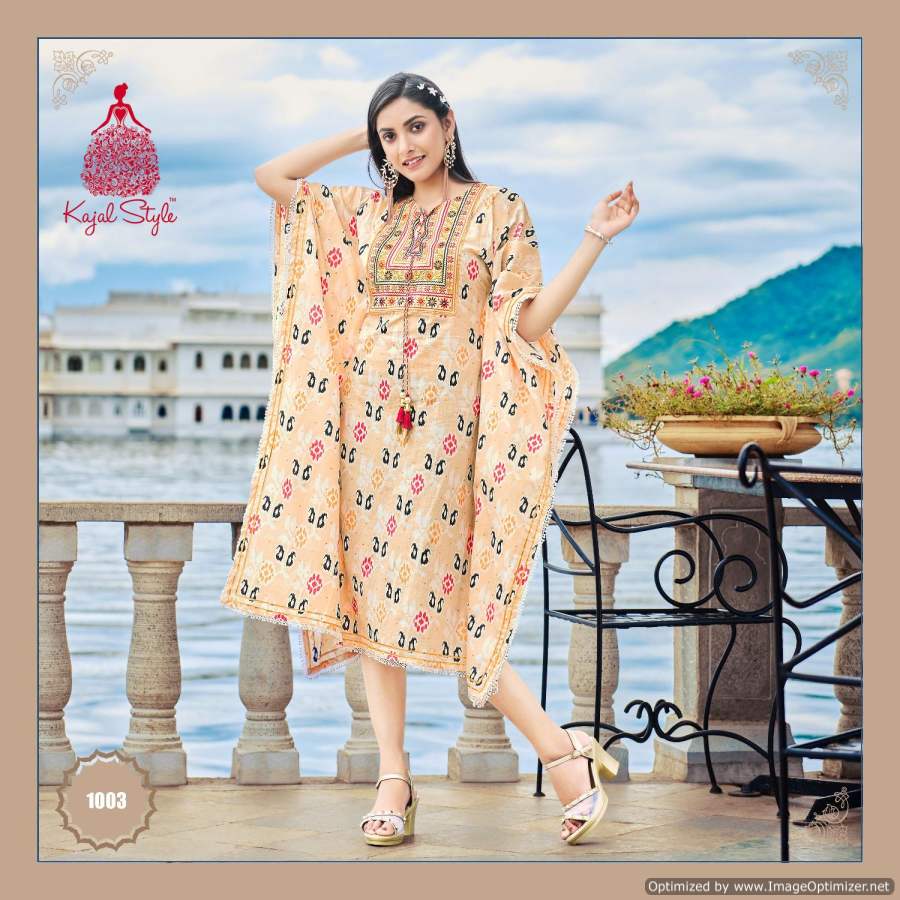 Kajal Style Cocktail Vol 1 Fancy Wear Kaftan Kurti Catalog