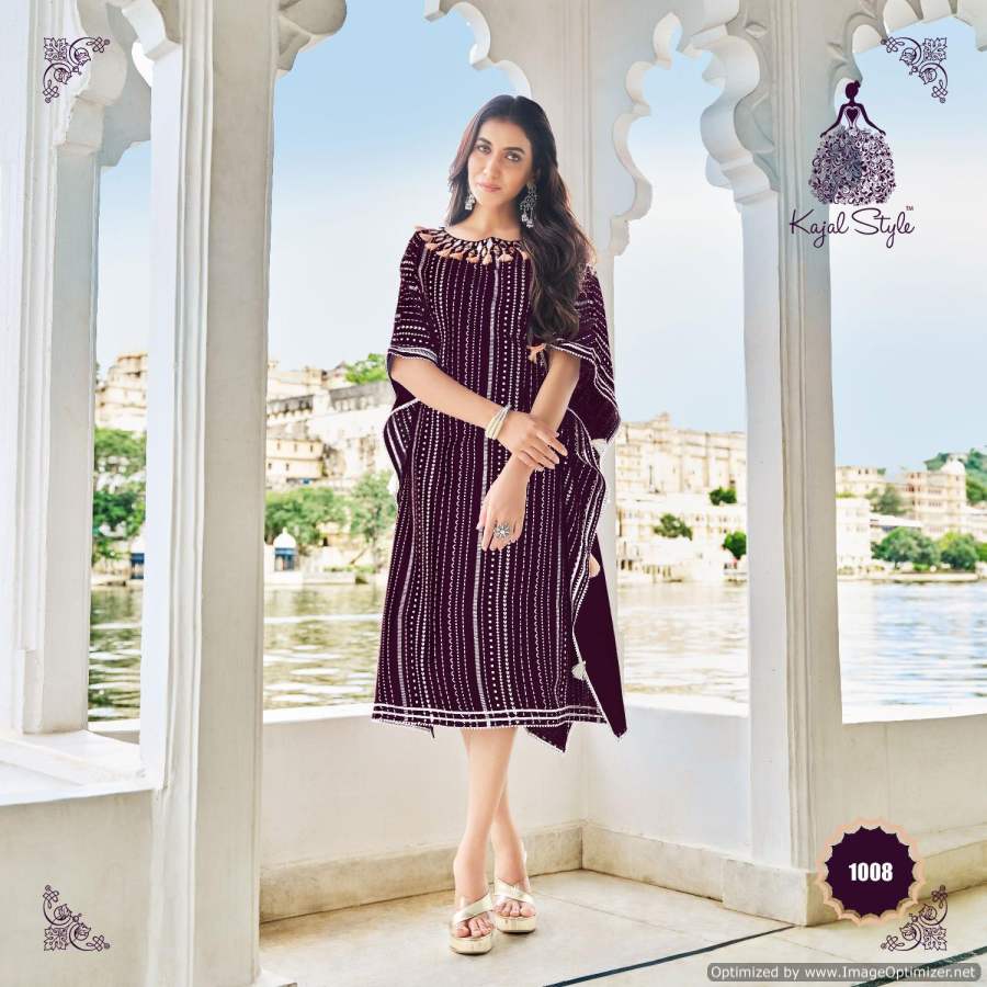 Kajal Style Cocktail Vol 1 Fancy Wear Kaftan Kurti Catalog